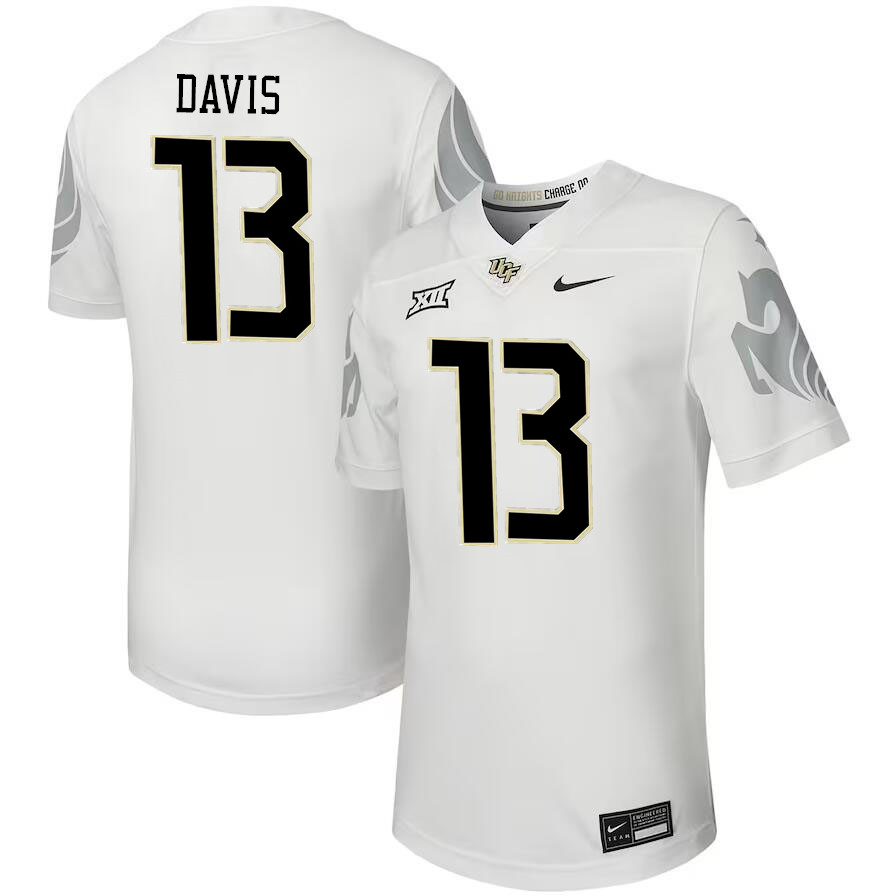 #13 Gabe Davis UCF Knights Jerseys Football Stitched-White